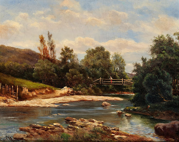 A Landscape with Stream and a Bridge 1879