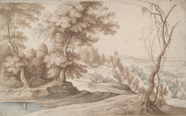 Landscape with Trees and View into aValley