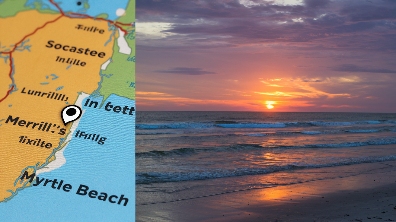 Distance from Myrtle Beach to Socastee & Merrills Inlet