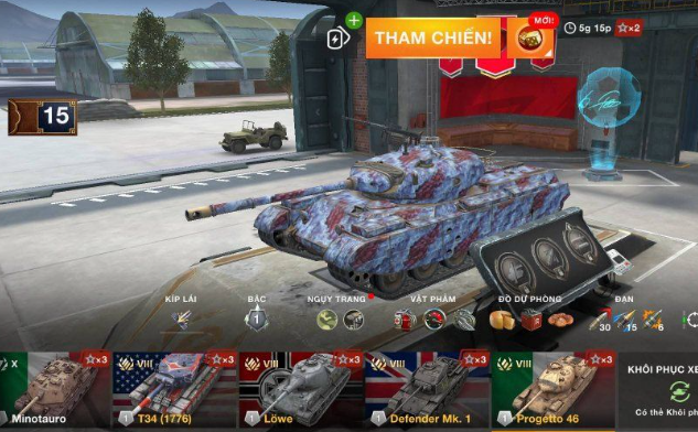 Bán acc World of Tanks Blitz full 11 tank cấp X gồm: T110E5,...
