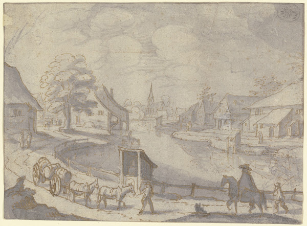 Monatsbild Oktober oben rechts das Zeichen des Skorpions ca 1622