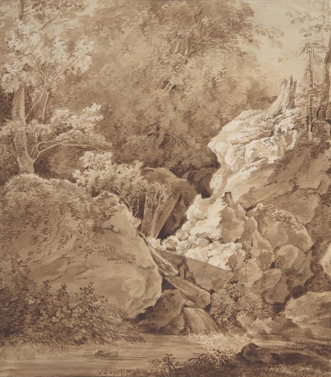 Woodland Scene with Mountain Stream 1790s