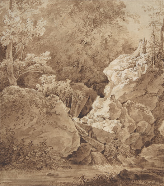 Woodland Scene with Mountain Stream 1790s