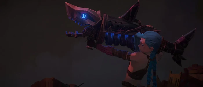 Arcane, Jinx, Shark Weapon, League Of Legends 5K Wallpaper Background