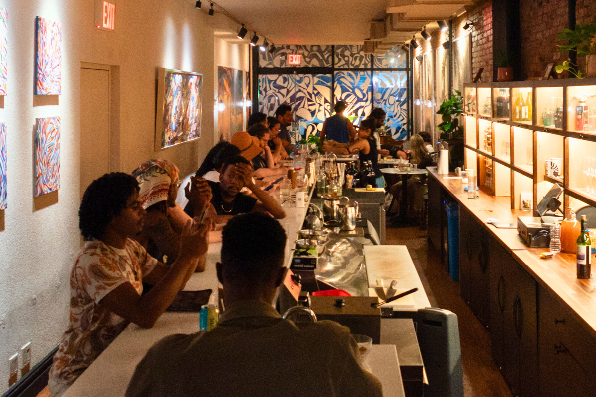 No More Cafe bar, warm candid atmosphere