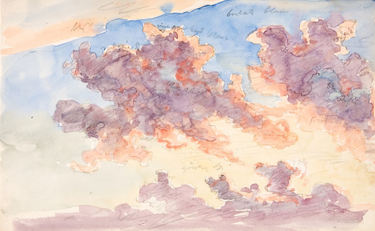 Skystudie En solnedgangshimmel 1840   1847