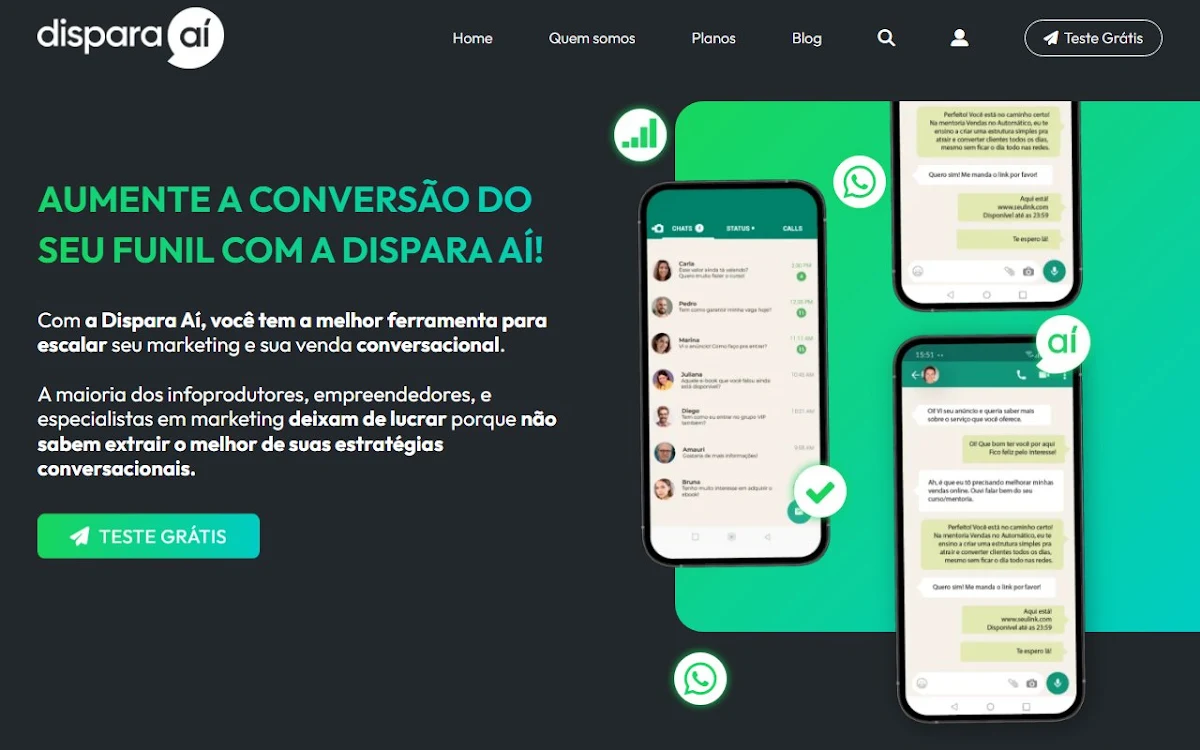 Captura de dispara.ai