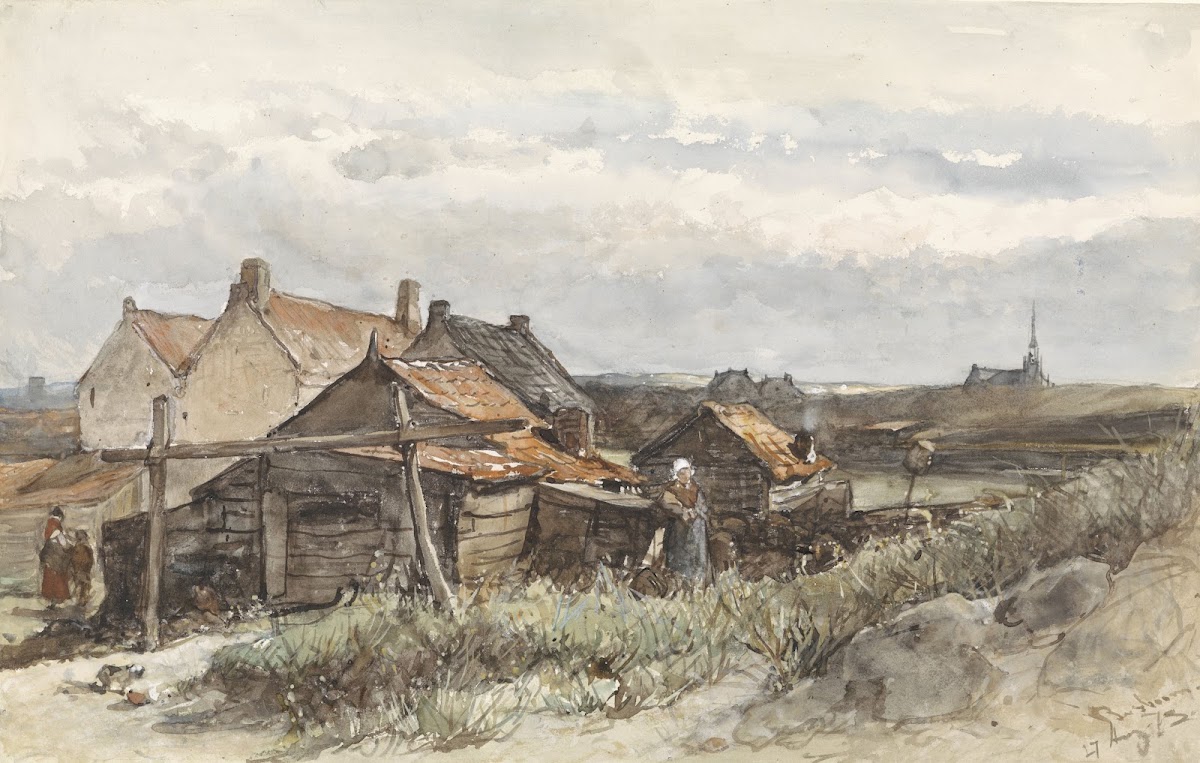 Fishing Family Houses in Scheveningen 1873