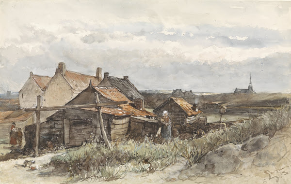 Fishing Family Houses in Scheveningen 1873