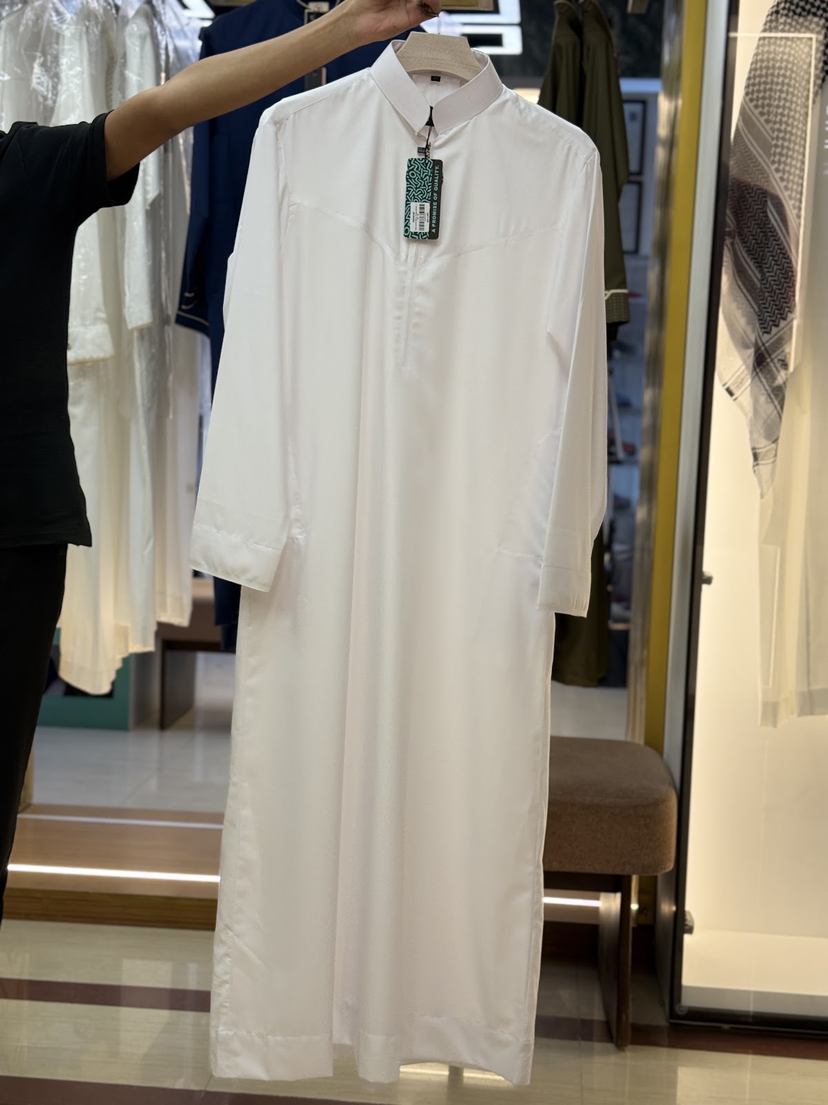 Indonesian Men's Thobe White
