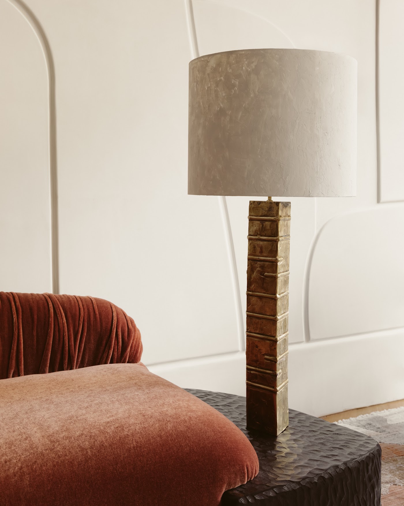 Table lamp in interior