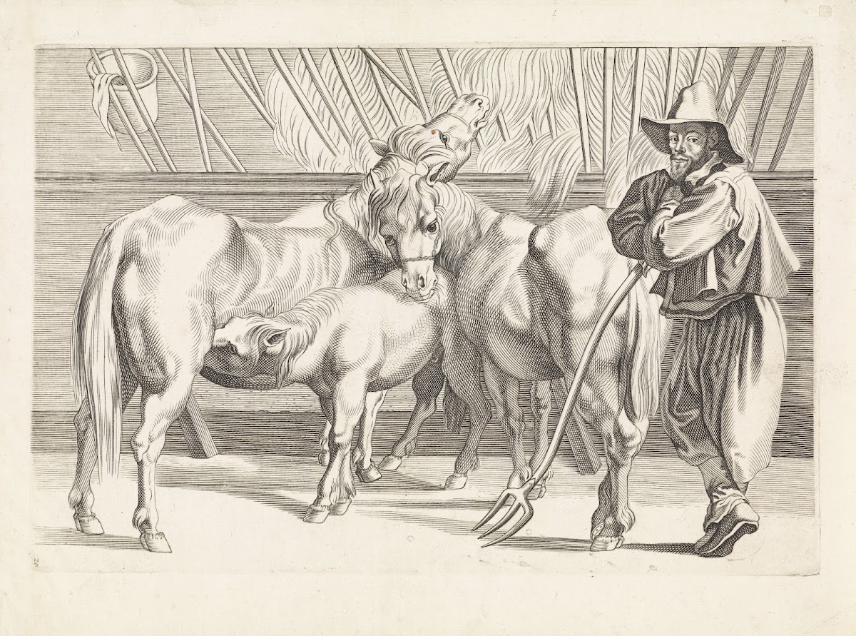 Stable with horses and groom 1616   1657