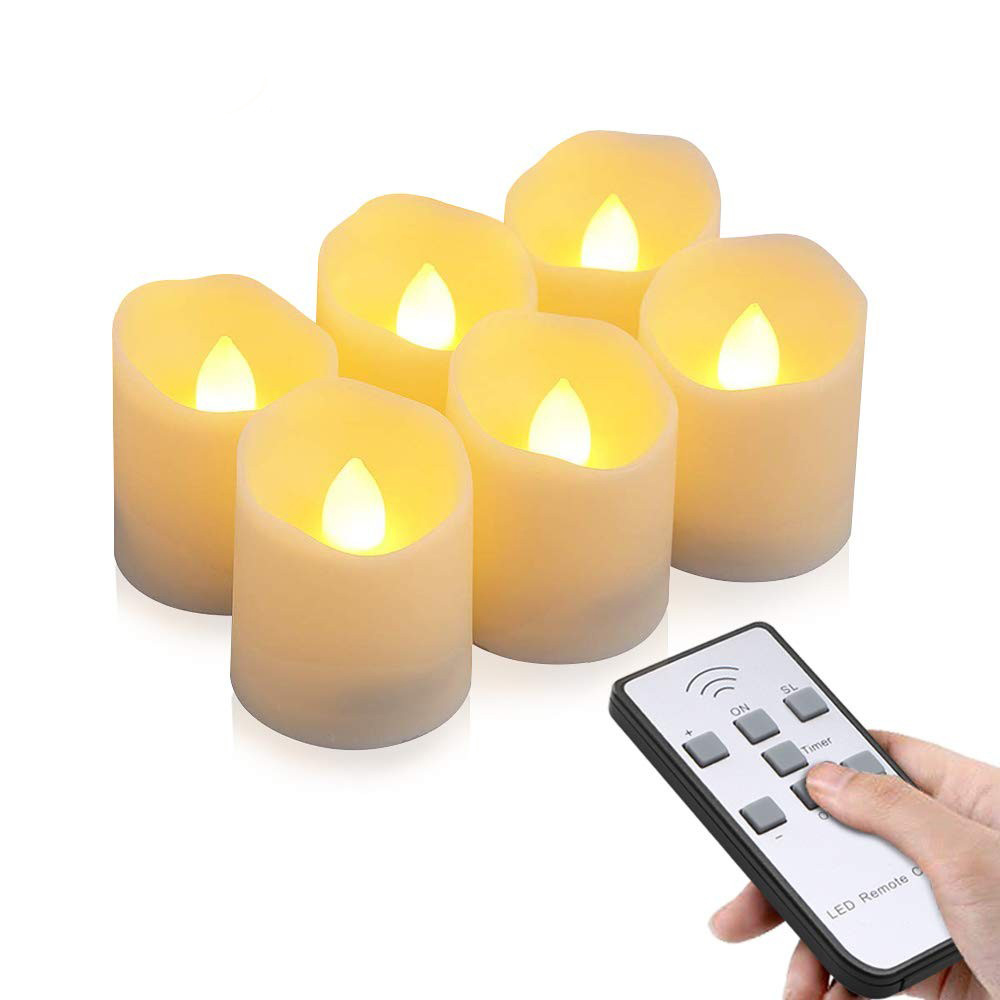 Rechargeable LED Tea Lights with Remote Control