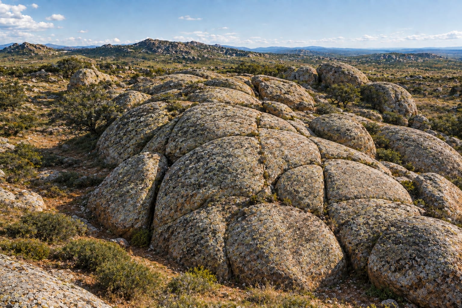 Etapa 5 de la evolución del paisaje granítico