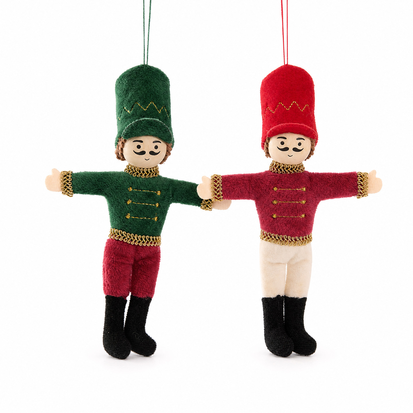 Stoff-Nussknacker-Anhänger für Weihnachtsbaum und Dekoration
