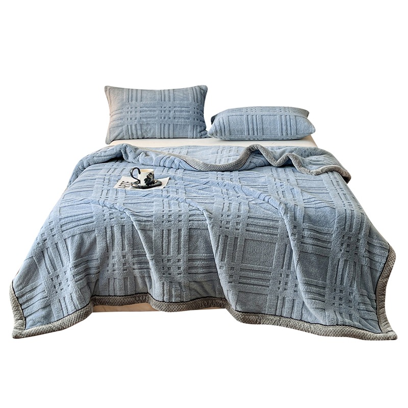 Soft Coral Fleece Living Blanket, Double-Sided, Various Sizes