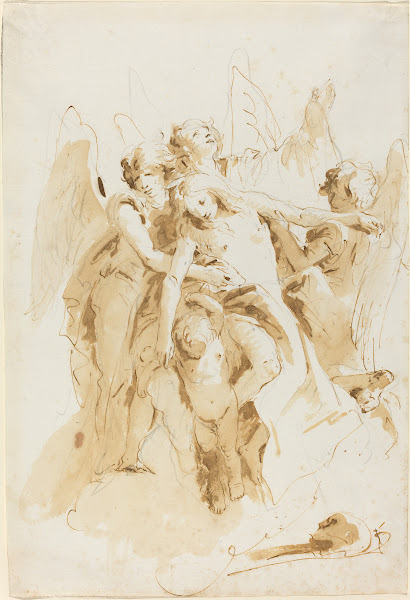 Saint Mary Magdalene Lifted by Angels c 1740