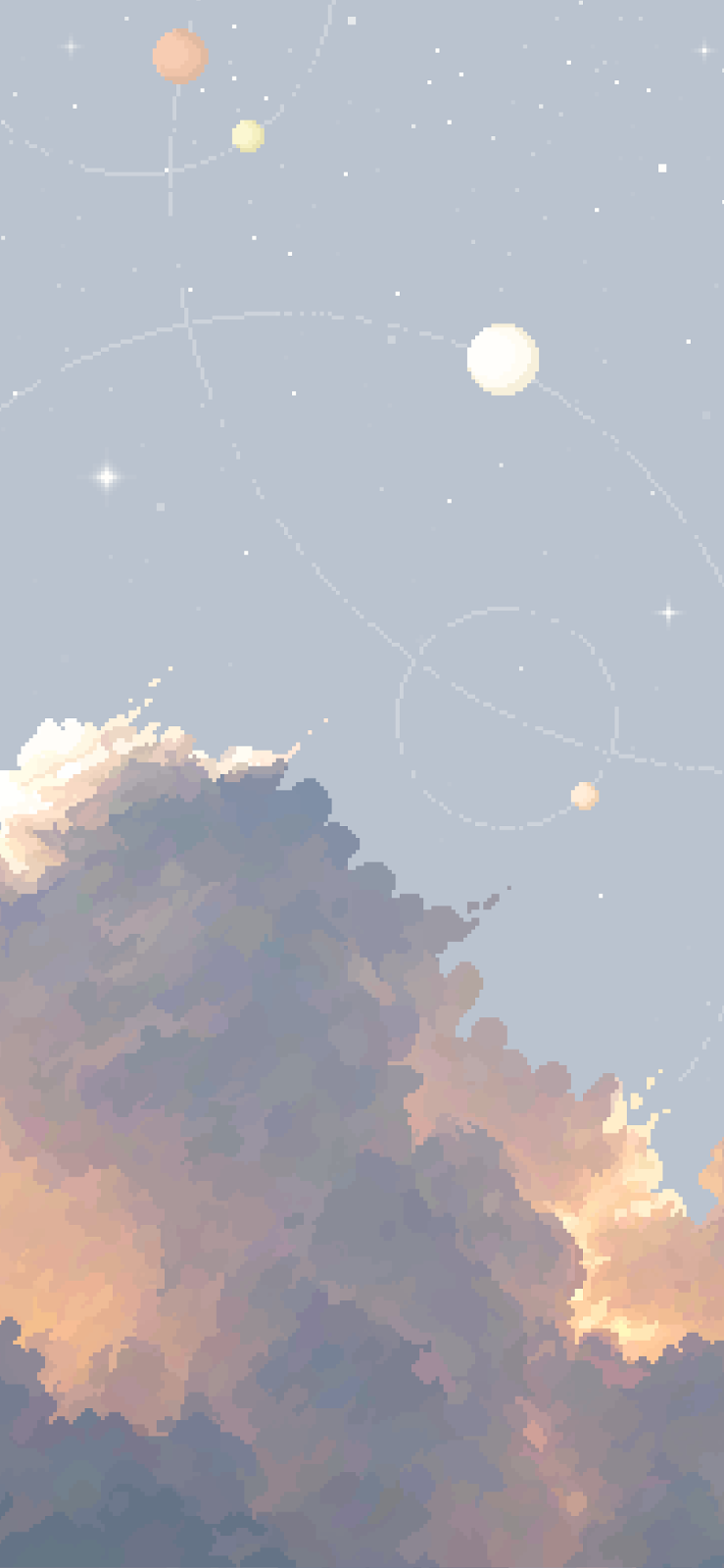 Sky, Pixel Art, Digital Art, iPhone Wallpaper Background