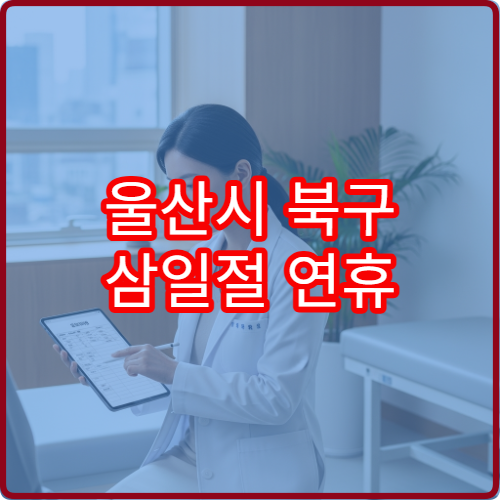 울산시 북구 삼일절 연휴 당번약국 찾기 공휴일 문 여는 곳 정리