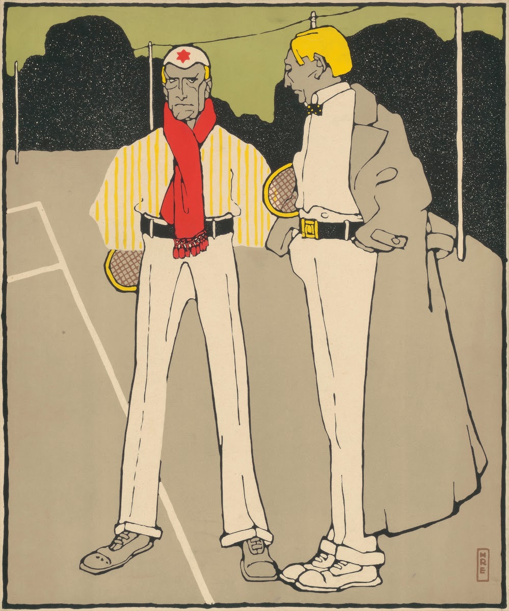 Sport im Bild zwei Tennisspieler 1911