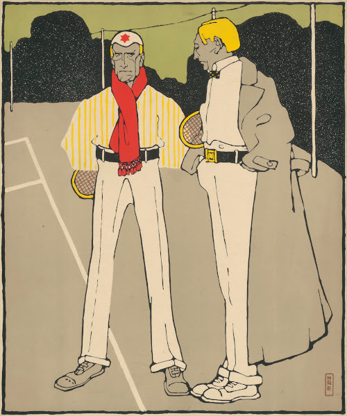Sport im Bild zwei Tennisspieler 1911