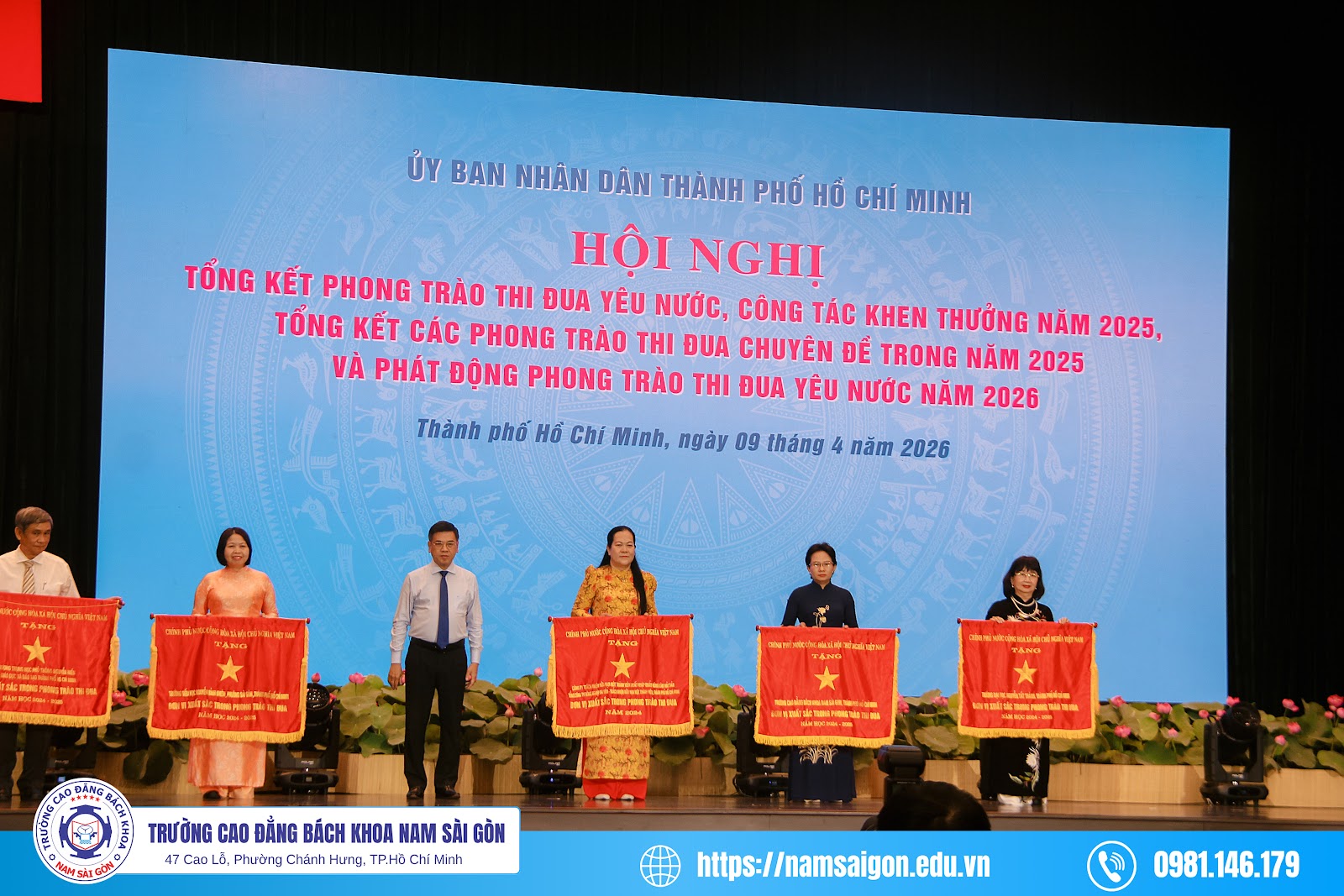 Trường Cao đẳng Bách khoa Nam Sài Gòn nhận Huân chương Lao động hạng Ba và Cờ thi đua của Chính phủ năm 2026