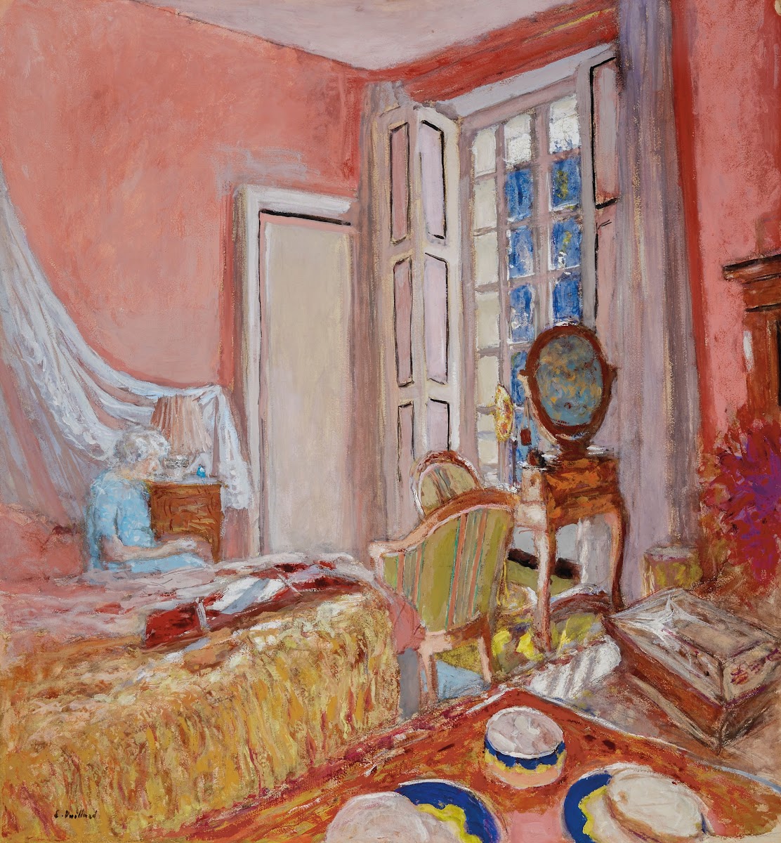 Madame Hessel dans la chambre rose aux Clayes 1930 1935