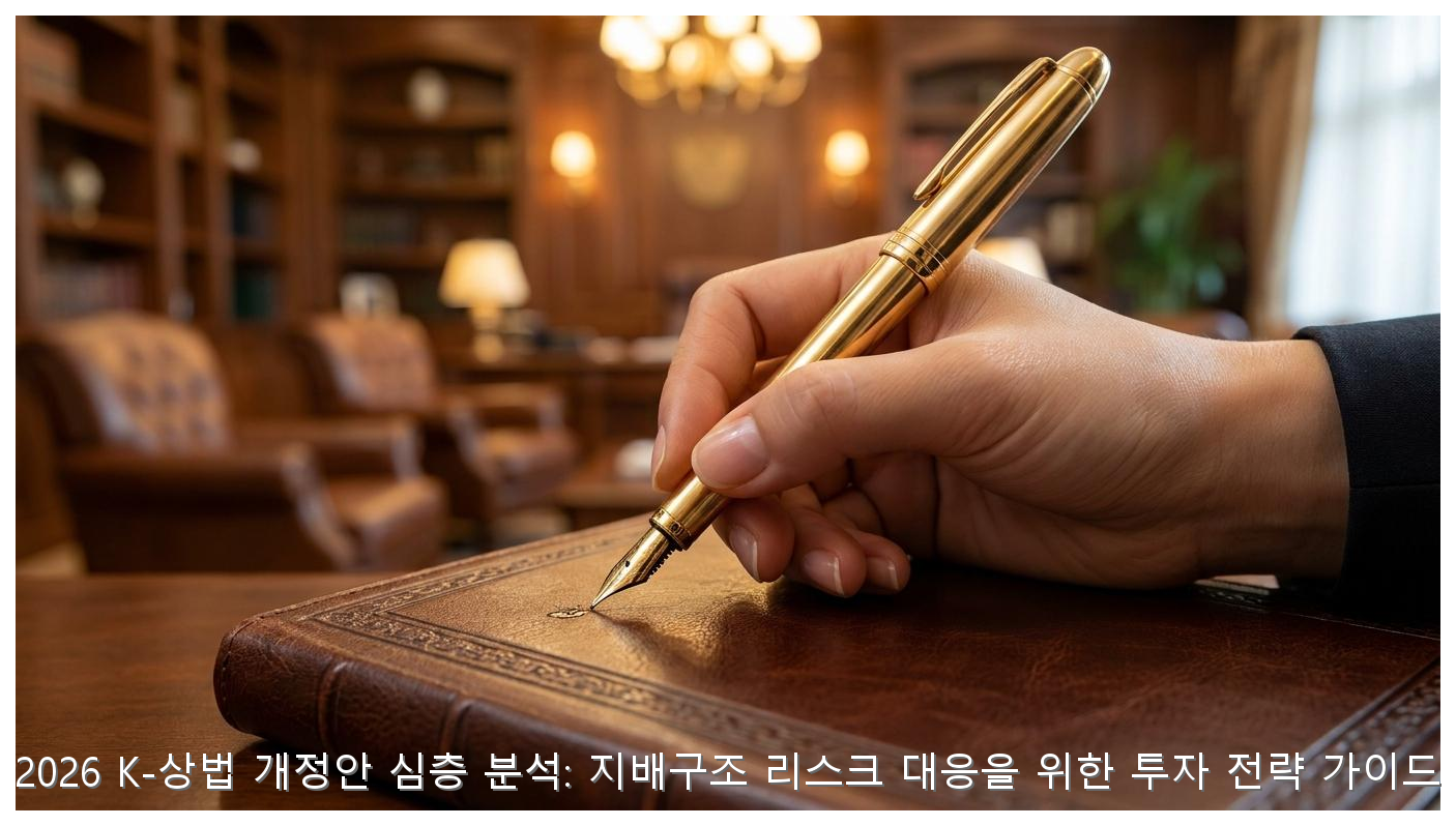 2026 K-상법 개정안 심층 분석: 지배구조 리스크 대응을 위한 투자 전략 가이드 핵심 안내 및 분석 인포그래픽 (3)