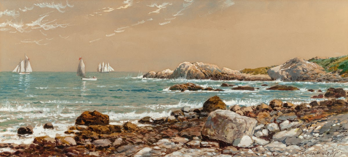 Ships at Sea on a Rocky Coast 1895