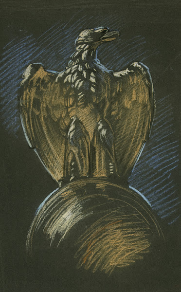 Study for the eagle column decoration in Apotheosis of Pennsylvania mural at the