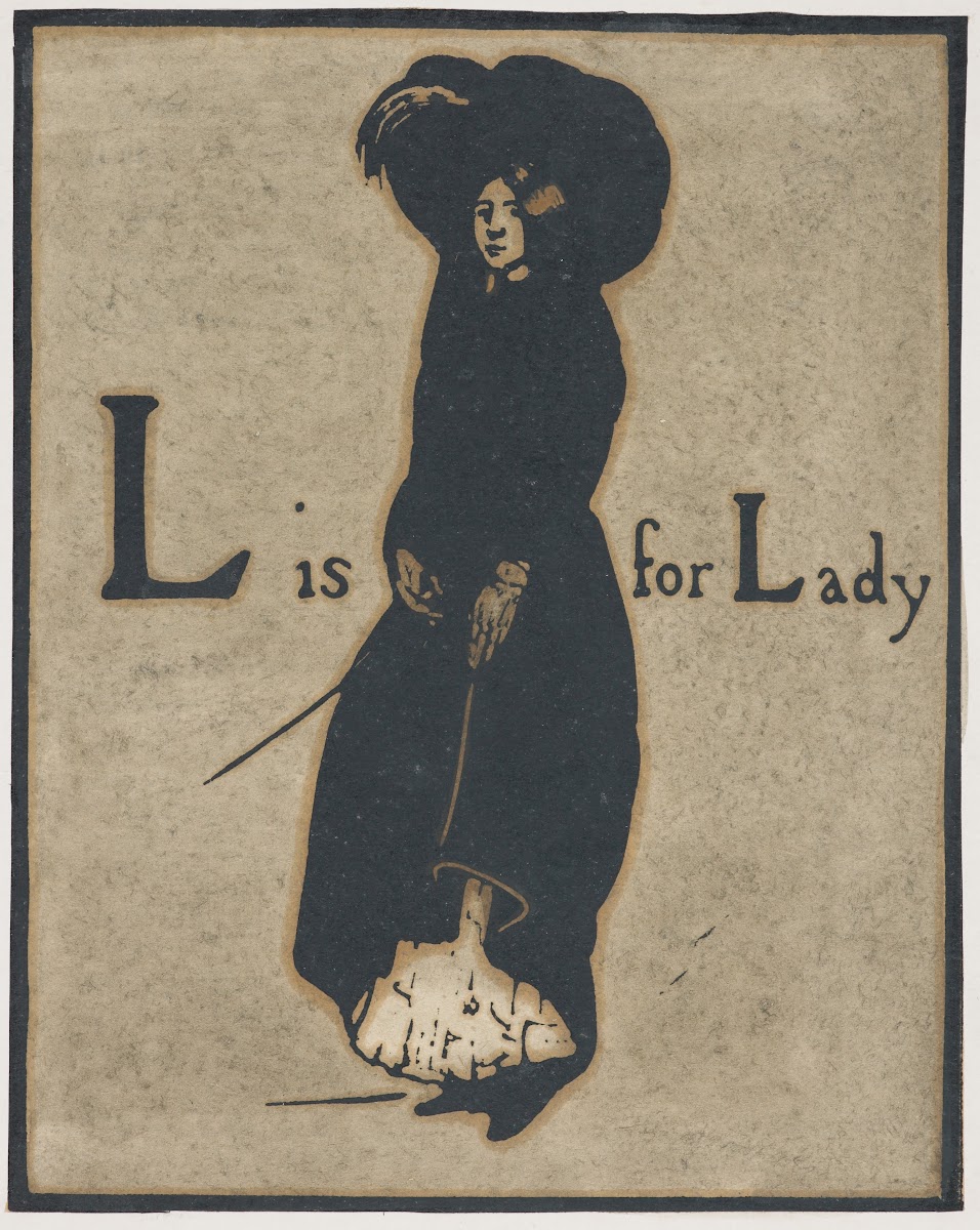 L is for Lady From an Alphabet 1897