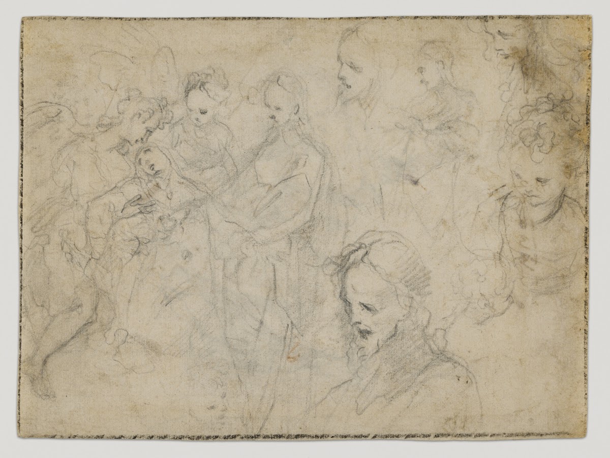 Studies for Christ Giving a New Heart to Saint Catherine of Siena ca1580s