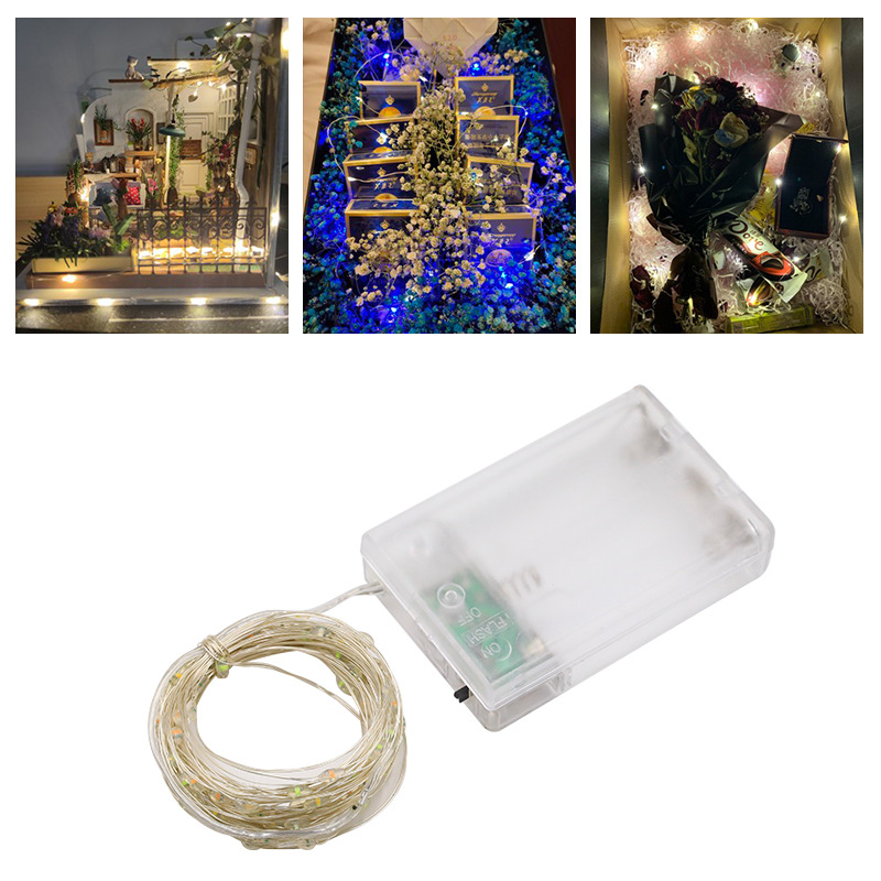 LED-Lichterkette, 10 m, 100 Lichter, USB/Batterie