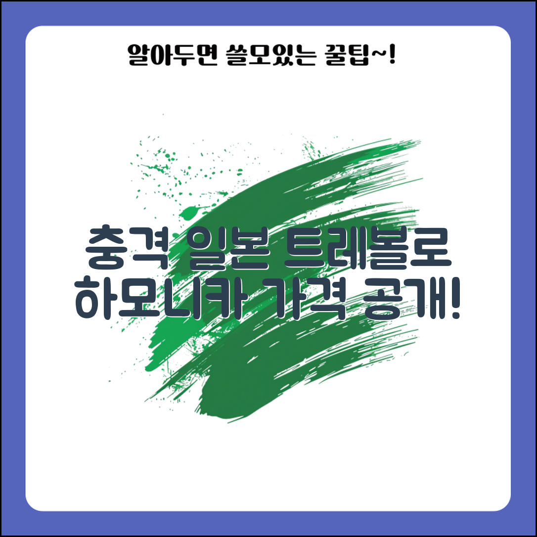 충격적인 일본트레볼로하모니카a 가격 공개!