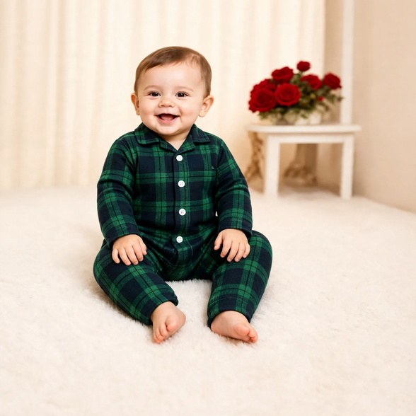 Family Pajama Set, plaid, long sleeve, 2632