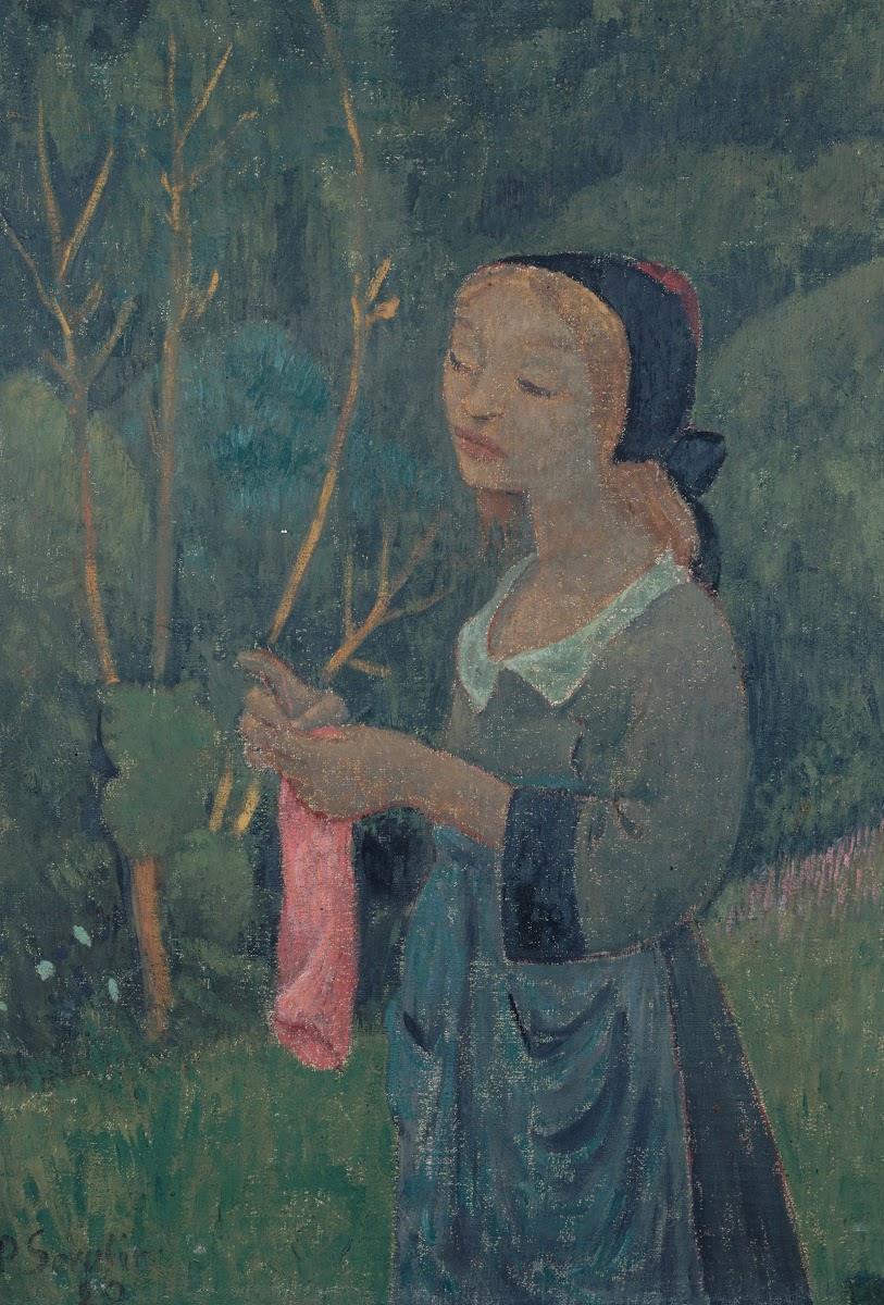 Tricoteuse au bas rose 1920