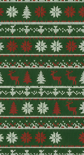Seamless Ugly Sweater Knit Pattern Festive Nordic Textile - Free mobile Wallpaper