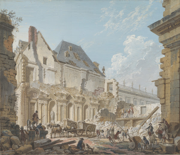 Demolition of the Old Vestibule of the Palais Royal Paris ca 1767