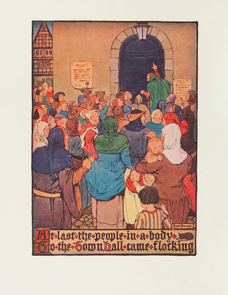 At last the people in a body to the Town Hall came flocking 1910