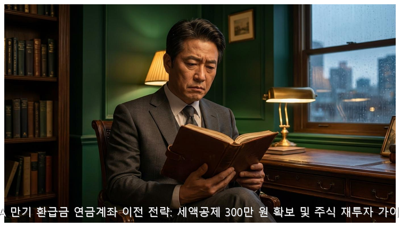 ISA 만기 환급금 연금계좌 이전 전략: 세액공제 300만 원 확보 및 주식 재투자 가이드 핵심 안내 및 분석 인포그래픽 (2)