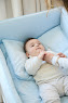 Bedding set for a baby crib 6 el Twins Beau blue