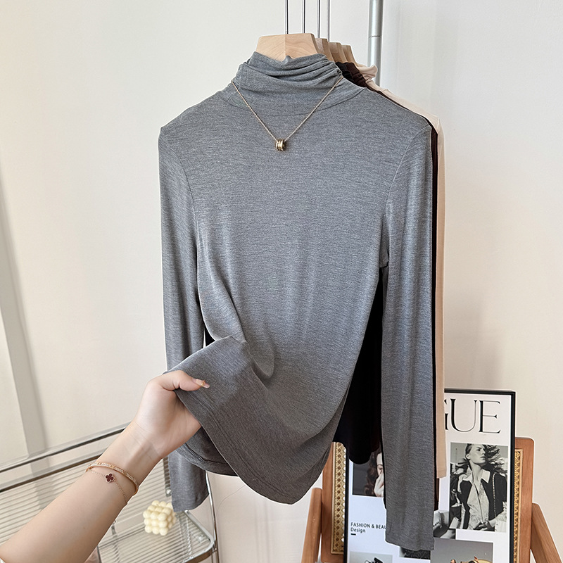 Women's silk base layer top, lined