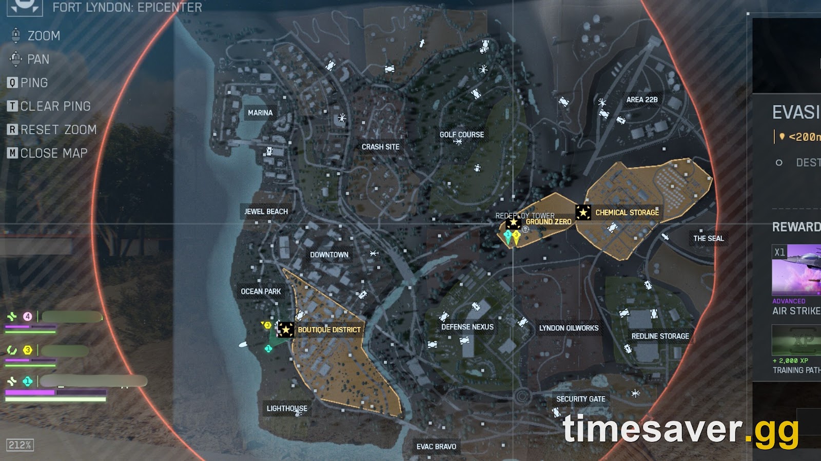 Battlefield 6 Fort Lyndon Epicenter tactical map showing high value zones and named districts