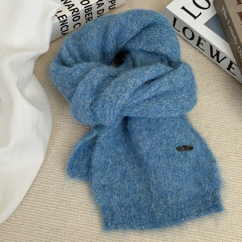 Knitted scarf made of alpaca wool blend, 150x20 cm