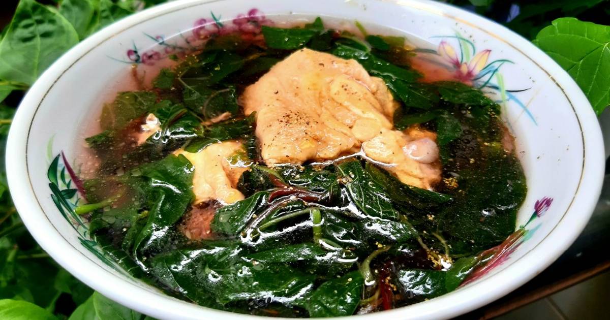 Canh rau dền nấu gà
