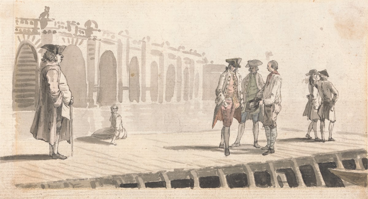 A Group of Men on Westminster Pier ca 1752