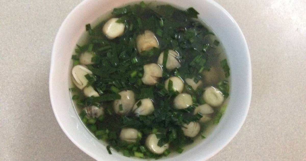 Canh rau lang nấu nấm rơm