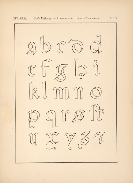 École Italienne  Lüdovicus de Henricis Vicentinus  Alphabet Mineur 1895