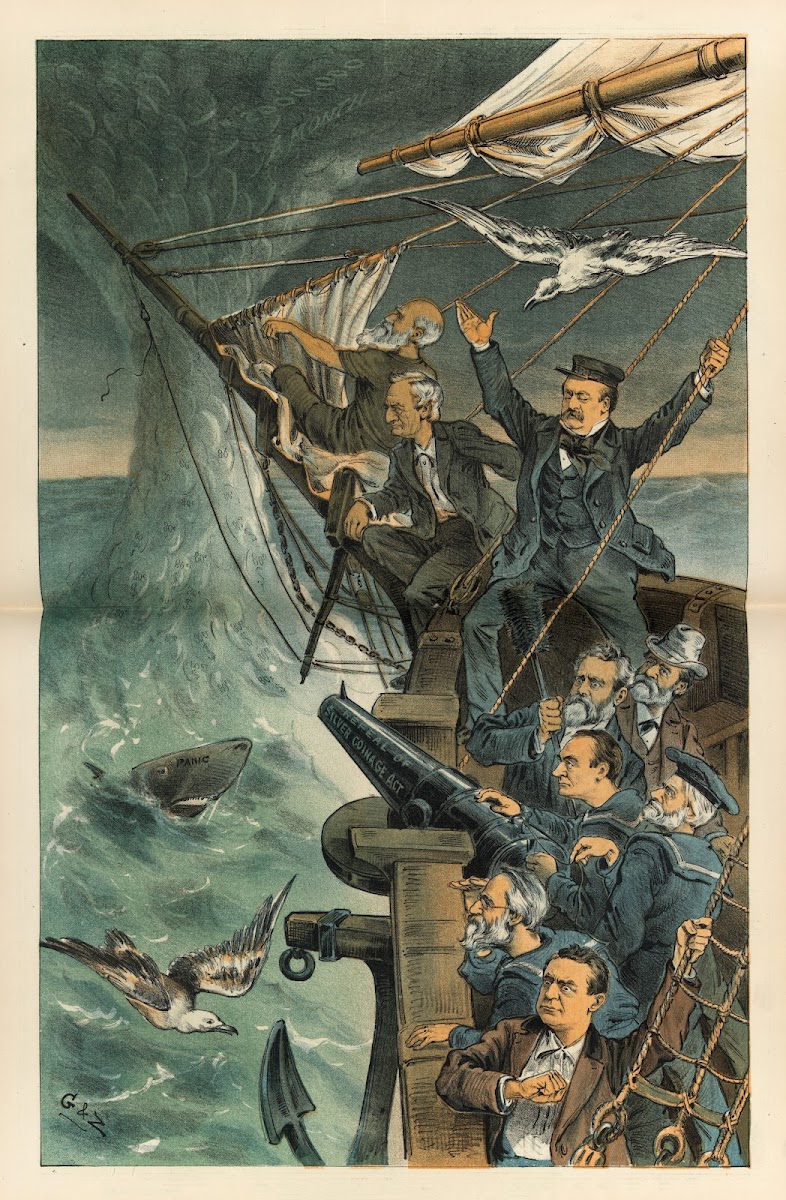 Our good ship National Credit in danger from a silver spout 1885