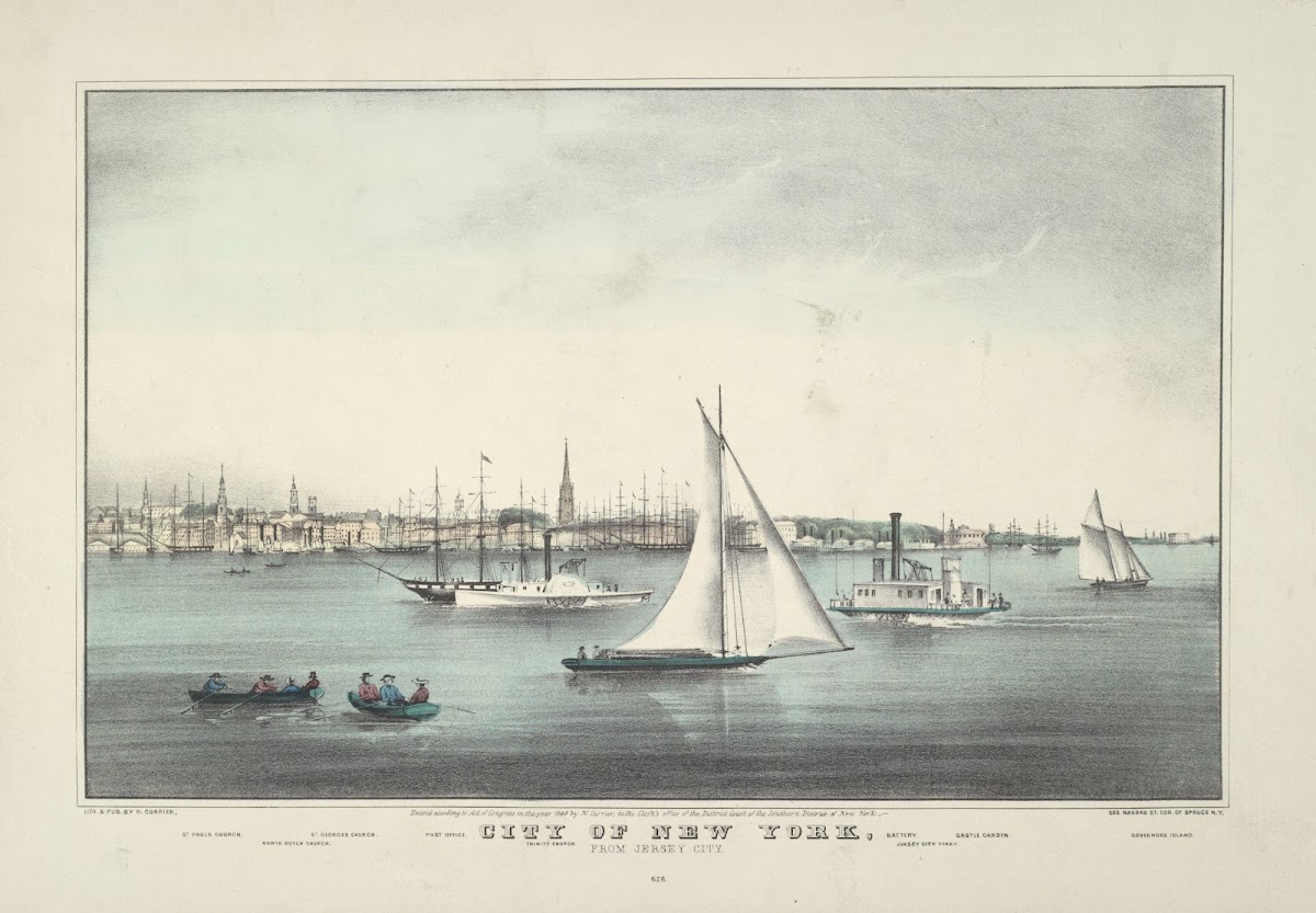 City of New York from Jersey City 1849
